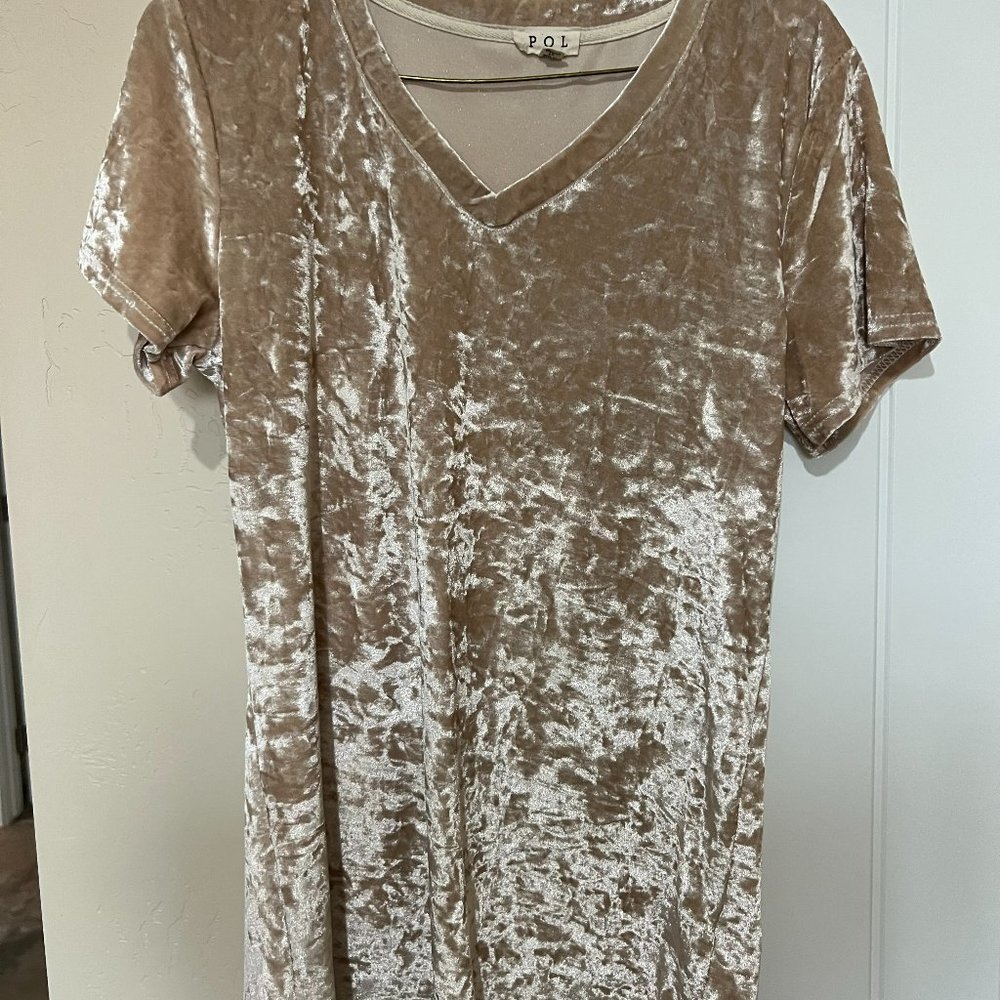 Taupe Velvet Top